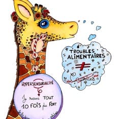 illustration sur le thème des troubles de l'oralité par Aline Richard