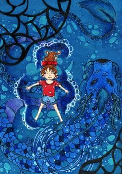 la petite fille et le dragon d'eau par Aline Richard illustration