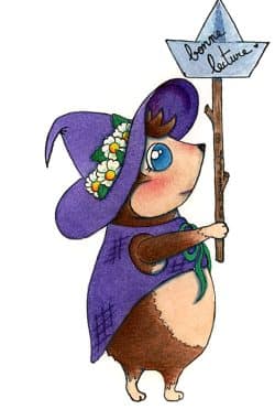 Hérisson avec slogan par Aline Richard illustration